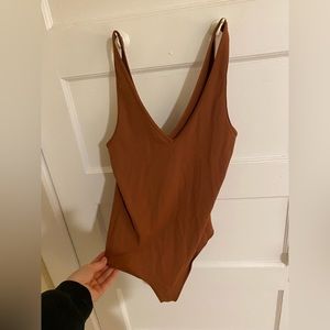 Abercrombie body suit tank top in burnt orange